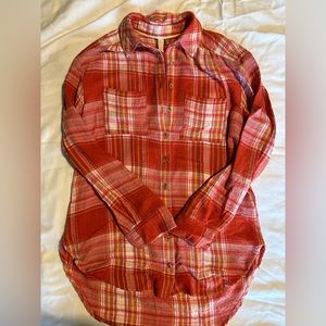 Anthropologie Pilcro Relaxed Plaid Button Down Shirt XXS